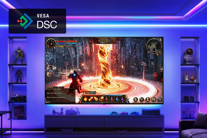 ครั้งแรกของโลกกับการเล่นเกมที่ผ่านการรับรอง VESA DSC คมชัดระดับสูง พร้อมค่าหน่วงต่ำ