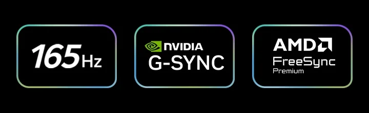 จัดเต็มในความละเอียด 4K 165Hz พร้อมรองรับเทคโนโลยี G-Sync และ AMD FreeSync