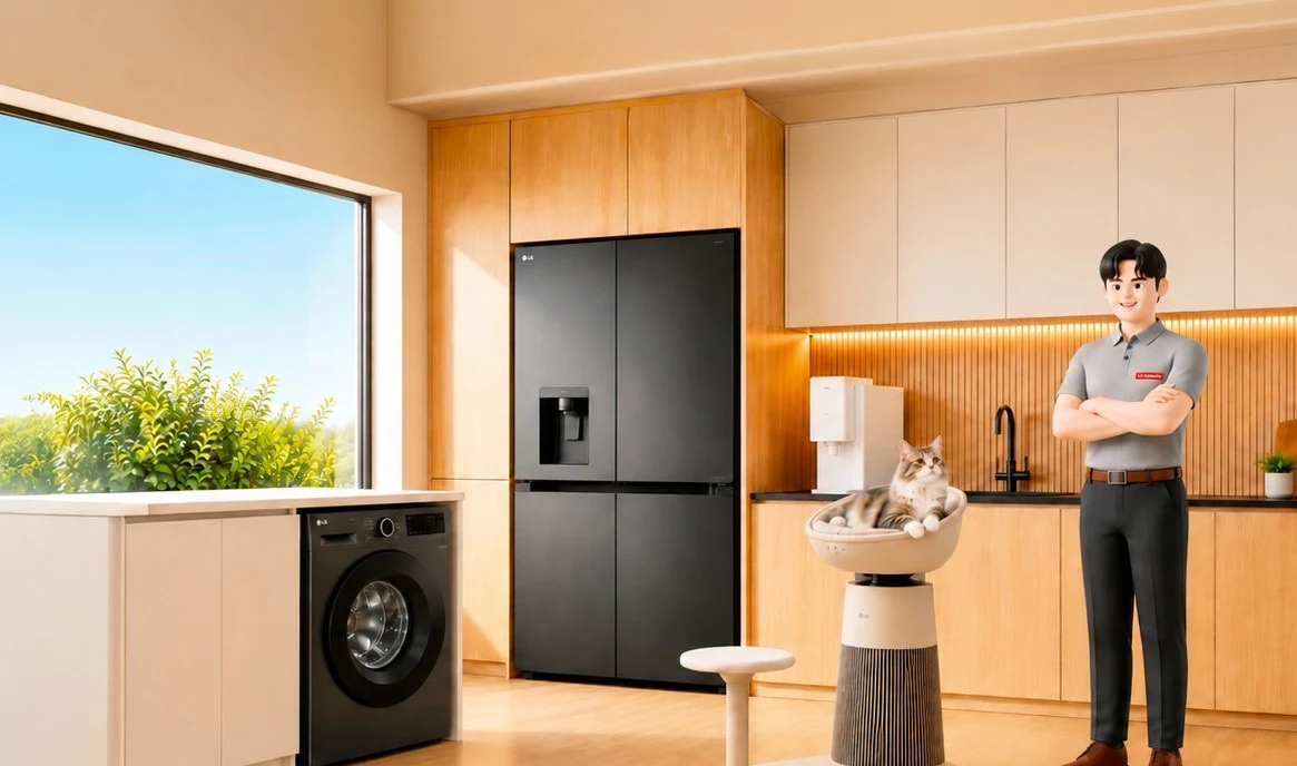 บ้านครบชุด ตกแต่งด้วยเครื่องใช้ไฟฟ้า LG